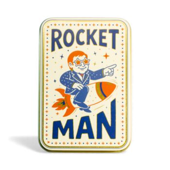Match Tin Storage Box Candle Home Accessory Matches Funny Music Gift | Rocket Man, 3 of 6