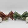 Red And Gold Holly Christmas Dog Bow Tie, thumbnail 5 of 12