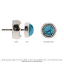 Maya Turquoise Stud Earrings Silver Or Gold Plated, thumbnail 4 of 12