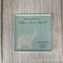 Personalised Blue Elephant Baby Acrylic Block Keepsake, thumbnail 3 of 6