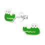 Crocodile Sterling Silver Earrings, thumbnail 2 of 4