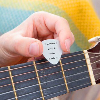 Personalised Couldn't Pick A Better Guitar Pick Keyring, 2 of 9