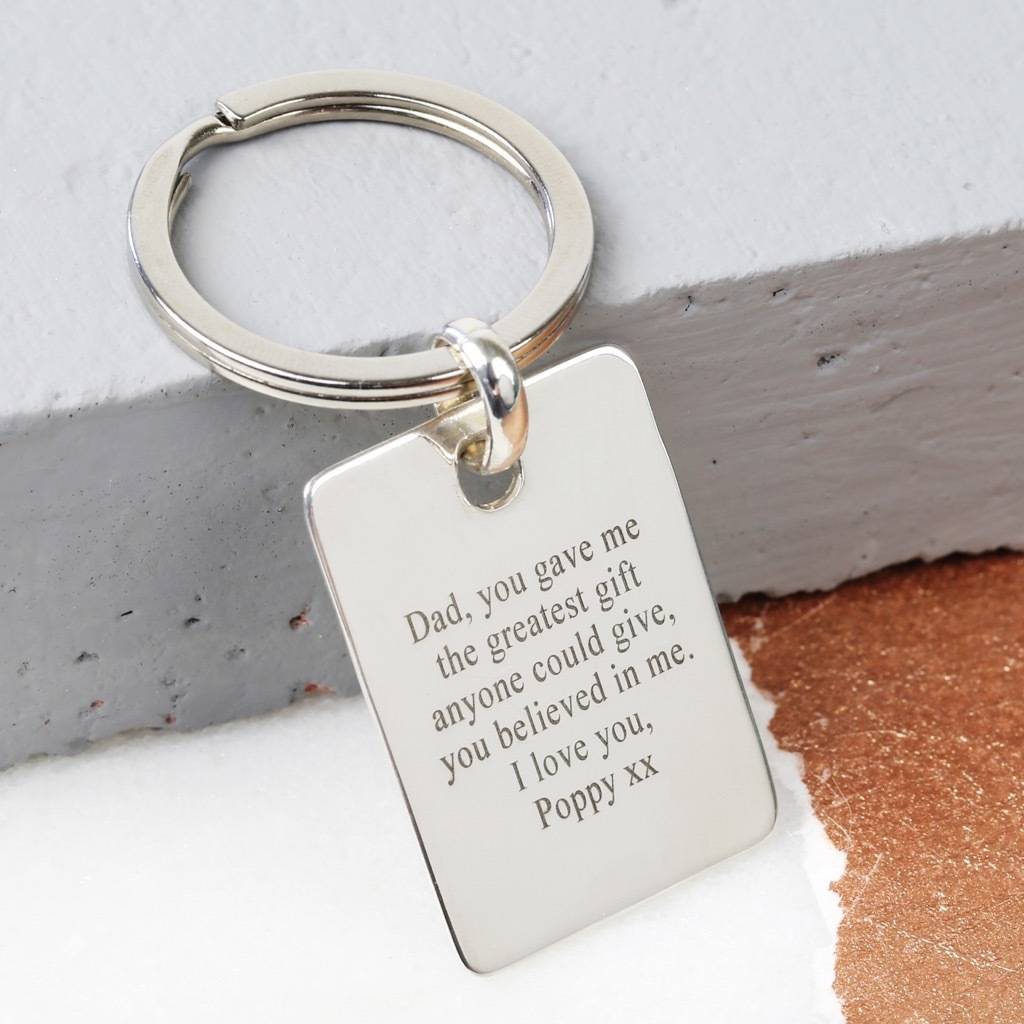 Personalised Sterling Silver Tag Keyring By Lisa Angel 