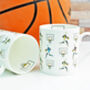 Basketball Bone China Mug, thumbnail 3 of 10