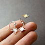 Sterling Silver North Star Drop Earrings, thumbnail 2 of 8