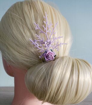 Lilac Flower Hair Pin, 4 of 4