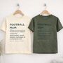 Football Mum And Kid Personalised Organic T Shirts, thumbnail 1 of 3