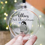 1st Christmas Penguin Glass Bauble, thumbnail 6 of 7