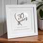 Personalised Pearl Wedding Anniversary Framed Print – 30 Years, thumbnail 1 of 4