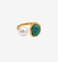 Shinju Pearl And Amazonite Stone Ring, thumbnail 1 of 5