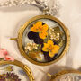 Circular Mini Gilded Mixed Pressed Flower Frame, thumbnail 1 of 3