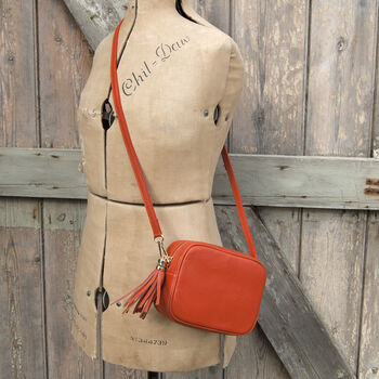 Colourful Personalised Leather Cross Body Handbag, 8 of 12