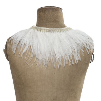 Ivory Ostrich Feather Capelet, 2 of 6