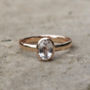 White Sapphire Rose Gold Ring, thumbnail 1 of 5