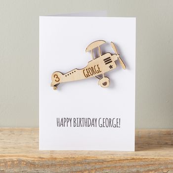 Personalised Retro Airplane Card, 2 of 6