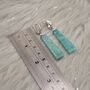 Gemstone Amazonite Silver Earrings, thumbnail 3 of 6