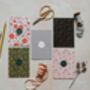 Retro Scandi Floral Charity Christmas Cards Six Pack, thumbnail 2 of 7