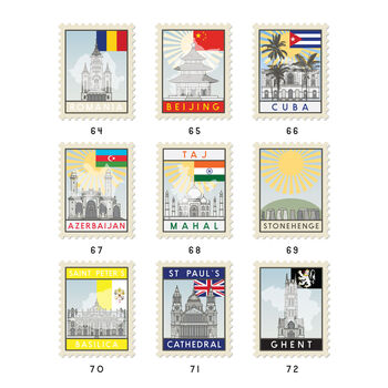 Personalised Travel Stamp Print, 9 of 12