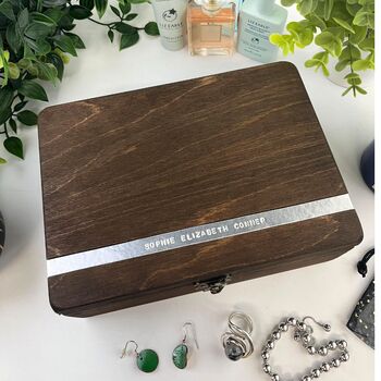 Personalised Wooden Anniversary Keepsake Box, 4 of 12