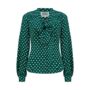 Eva Blouse In Green Polka Dot Vintage 1940s Style, thumbnail 1 of 2