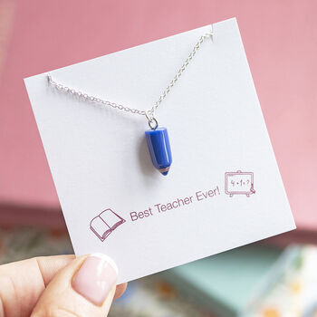 Cute Pencil Necklace Teacher Gift, 3 of 5