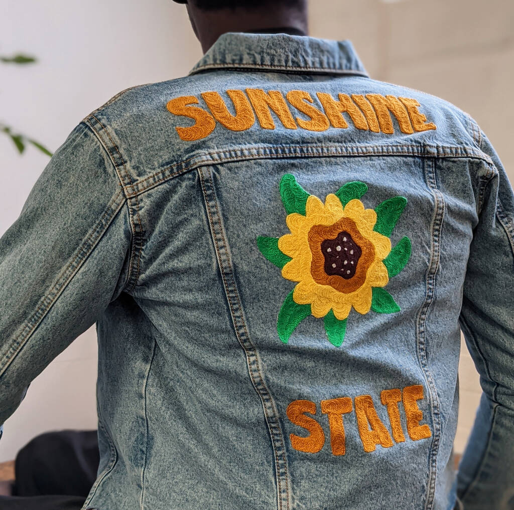 The Sunshine State Chainstitch Embroidered Denim Jacket, 1 of 5
