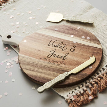 Couples Personalised Chopping Board, 2 of 8