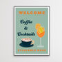 Coffee And Cocktails Kitchen Print, thumbnail 1 of 3