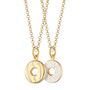 Gold Plated Party Ring Necklace With White Enamel, thumbnail 7 of 8