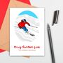 Personalised Ski Christmas Card, thumbnail 3 of 4