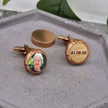 Personalised Hidden Photo And Message Twist Cufflinks, 2 of 7