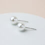 Simple White Pearl Stud Earrings, thumbnail 1 of 3