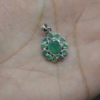 Emerald Pendant Necklace: May Birthstone, 8 of 9