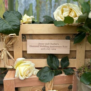 Personalised Diamond Wedding Anniversary Rose Gift, 2 of 10