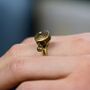 Silver Bronz Adjustable Buddhist Tibetan Spinner Monk Prayer Ring, thumbnail 1 of 9
