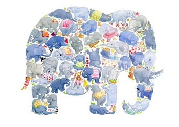 E Is For Elephant Print, 2 of 4