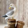 19cm Hand Painted Wooden Lifelike Seagull Ornament Figurine Sculpture, thumbnail 6 of 9