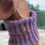 Lilac Roll Top Dog Snood, thumbnail 2 of 5