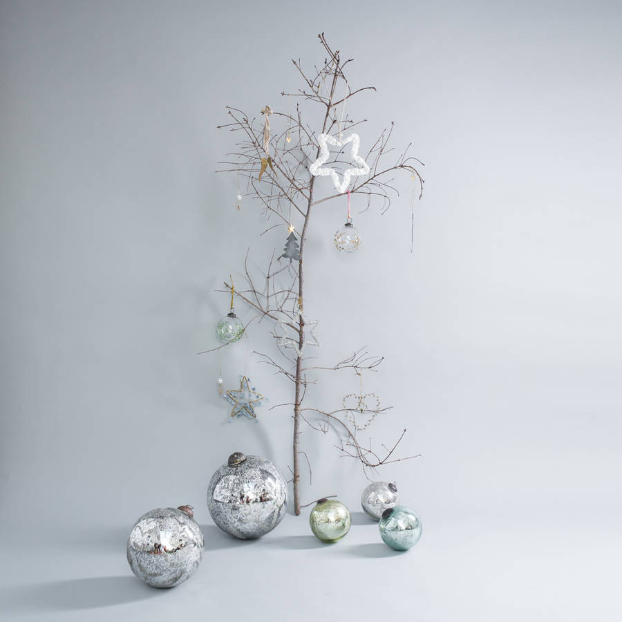 large silver baubles by love it want it buy it | notonthehighstreet.com
