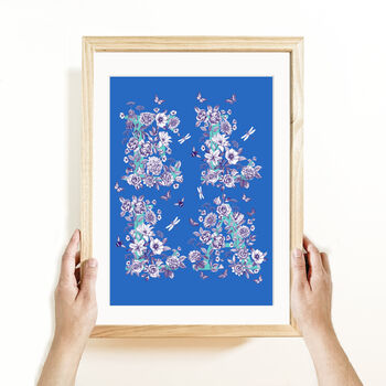 Personalised Colourful Floral Name Print, 5 of 6