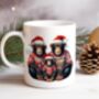 Personalised Chimpanzee Family In Christmas Jumpers Gift Mug, thumbnail 1 of 2