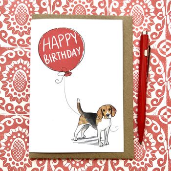 Personalised Beagle Birthday Card, 4 of 4