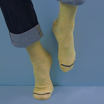 Build Your Own Pack Of Three Linen Melange Socks, 3 of 11