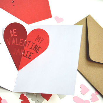 Personalised Pop Up Heart Valentines Card By The Portland Co