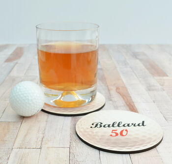 Personalised Golf Ball Coaster, 2 of 5