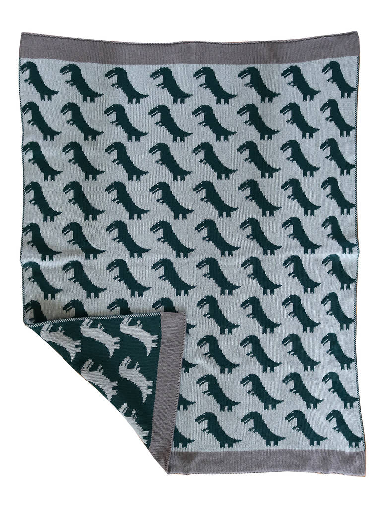 personalised patterned cotton baby blanket by sally nencini