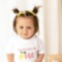 First Birthday Embroidered Lemon Personalised T Shirt, thumbnail 5 of 6