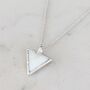 'The Triangle' Mother Of Pearl Necklace, Silver, thumbnail 1 of 6