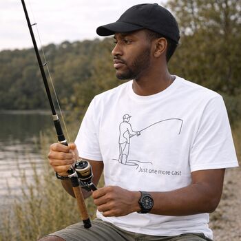Just One More Cast Fishing T Shirt, 5 of 7