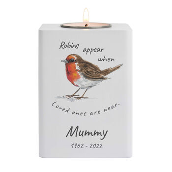 Personalised Robins Appear Tea Light Holder, 4 of 4